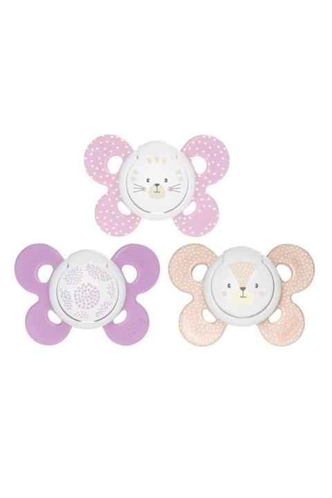 Chicco Physio Comfort Silikon Emzik 6-12 Ay Kız 2li