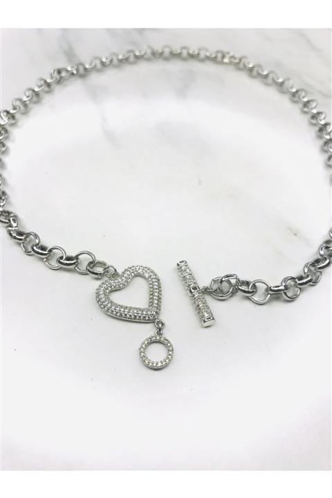 bymissnora Çelik Zincir Yıldız Kolye - Gümüş