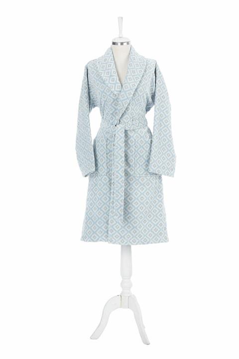 Özdilek Unisex Mint Maya Kadife Şal Yaka Bornoz