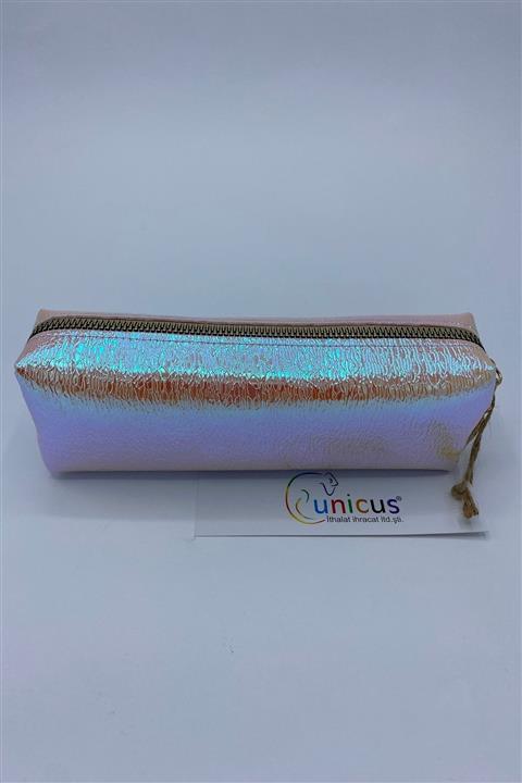 UNICUS Turuncu Hologram Izli Makyaj Çantası