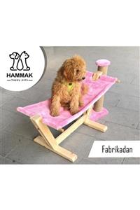 HAMMAK Ahşap Kedi Hamağı Yatağı - Evi - Yuvası (orta Boy Hmk20)