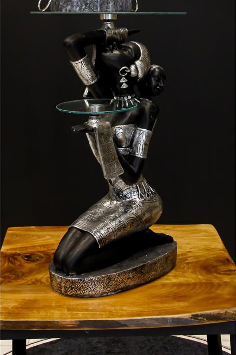 2Adam1Dekor Kız Sehpa Gümüş