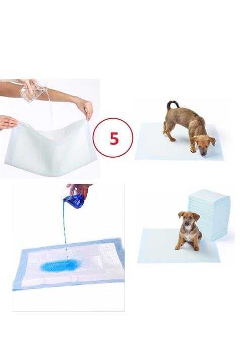EGATOPTAN Yıkanabilir Köpek Çiş Pedi - 100 X 70 Cm 5li Paket