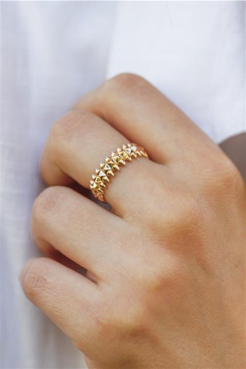 Başbuğ Mücevher 14 Ayar Altın Tasarım Rose Renk Yüzük