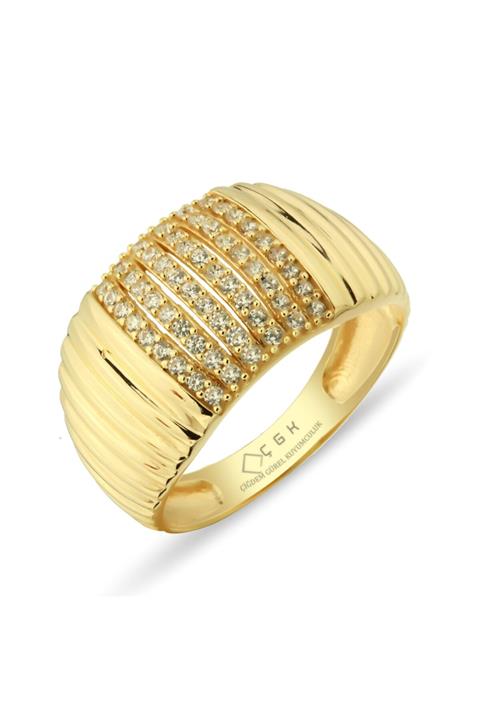 ÇGK KUYUMCULUK Taşlı Altın Yüzük Zy0217