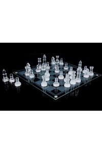 EYCEM Glass Chess Cam Satranç Takımı 20 cm X 20 cm