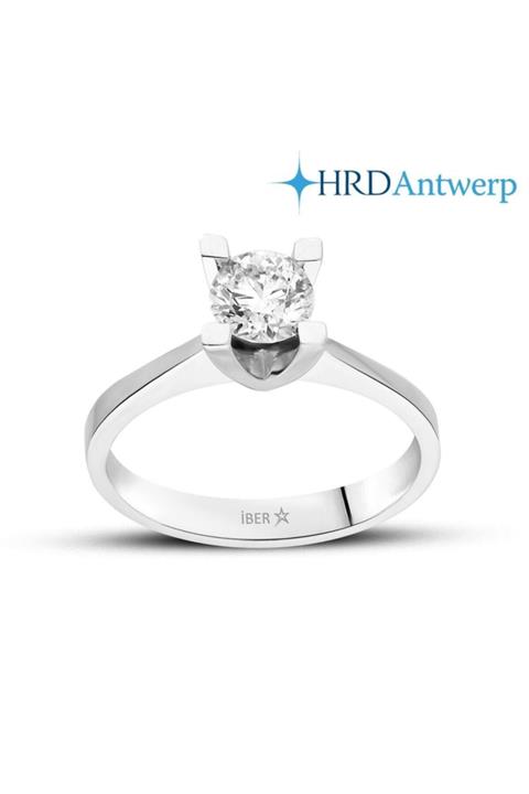 İBER DIAMOND Iber E Renk Sı2 0.60 Karat Pırlanta Tektaş Yüzük-syze013-060hrd