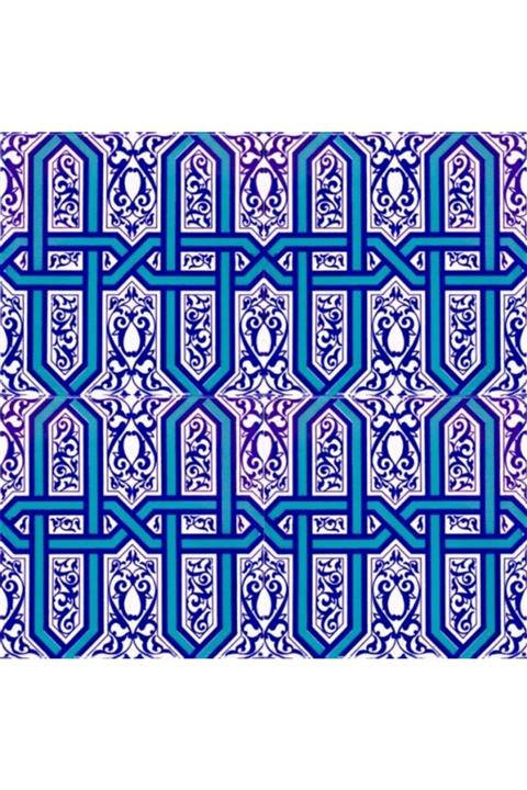 Kütahya Çini Yapı Tasarım Ac09 20x20 Cm 1 M2 Cami Çinisi- Çini Karo