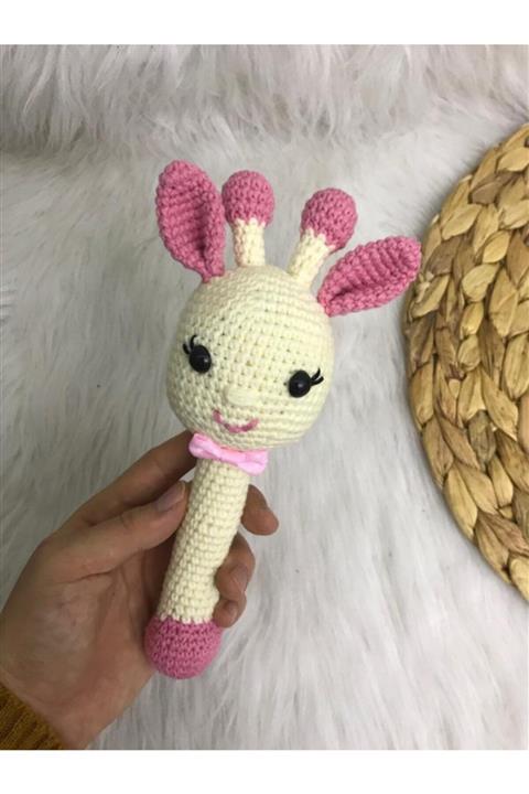 Baby Collection Organik Oyuncak Amigurumi Örgü Sevimli Zürbik Çıngırak