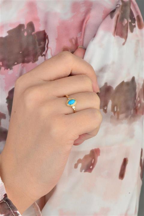 SılaGold Firuze Taşlı Yüzük / Yz13954