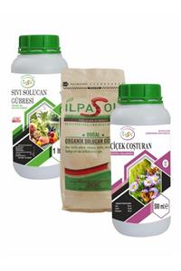 ilpasol Organik Solucan Gübre 2 kg + Sıvı Solucan Gübre1 L+ Organik Çiçek Coşturan Bitki Besini 500 ml