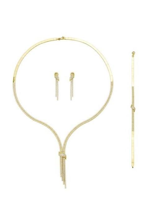 BİLEZİKHANE 14 Ayar Altın Suyolu Seti 2 Sıra 31,00 Gram