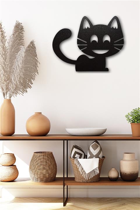 VegaDesign Sevimli Kedi Ahşap Duvar Dekoru