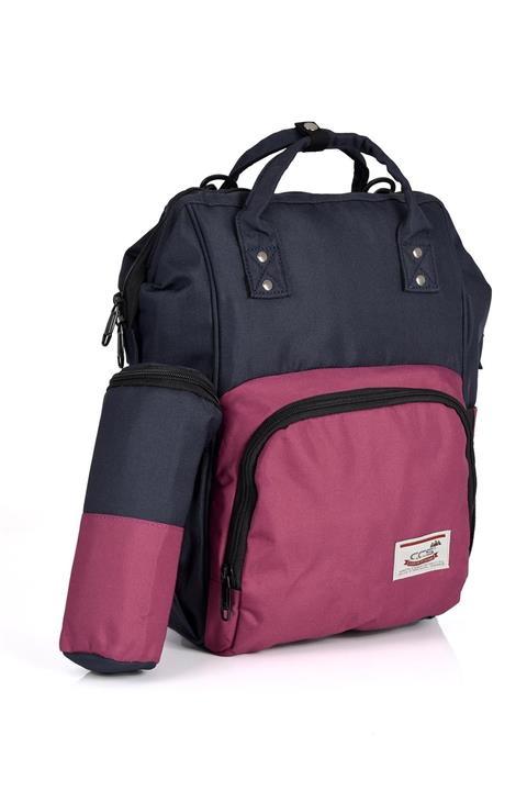 ÇÇS 16099 Anne Bebek Bakım Sırt Çantası 2'li Lacivert-mor