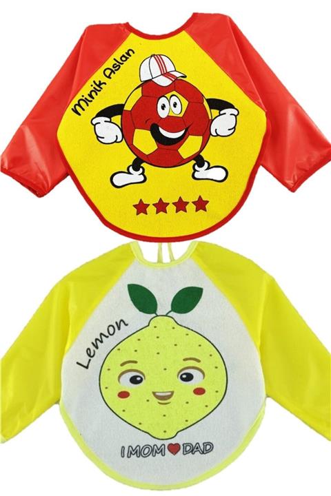 ÖZLEM BEBE Limon Ve Galatasaray Desenli Bebek Mama Önlüğü