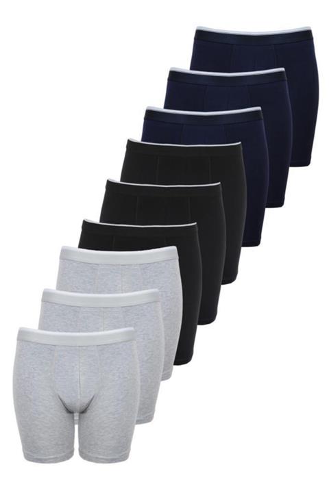 Donkshot Erkek  Likralı Uzun Boxer 9'lu1004