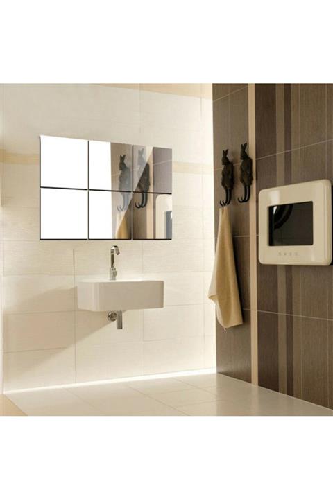 Dekor Aynası 6 Adet 30x30 Kare Ayna