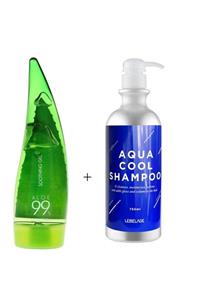 Holika Holika Aloe Vera Jeli 99% Soothing Gel 250ml+lebelage Yağlı Kepekli Saç Mentollü Şampuan 750m