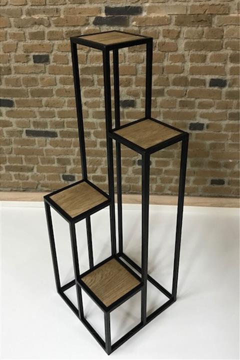 Ahşap Sokağı Visual Yan Obje Sehpa