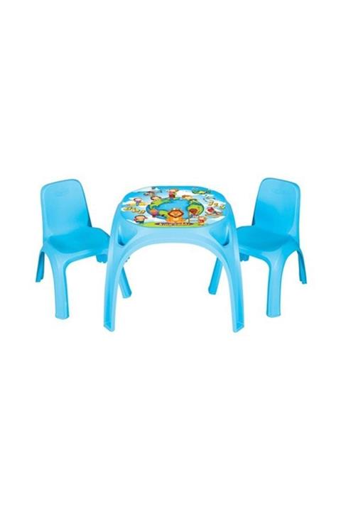 PİLSAN King Masa İki Sandalyeli (Mavi)
