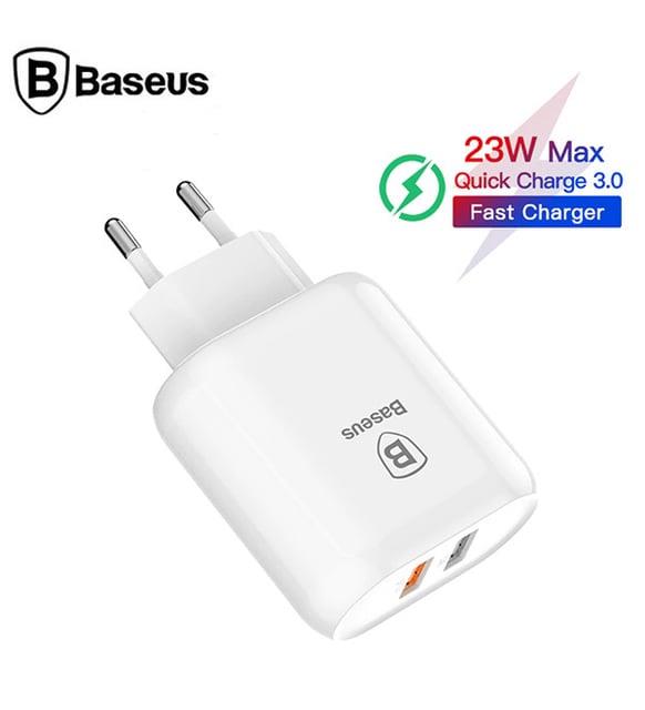 Baseus Bojure Series Dual-usb Qc 3.0 18w Hızlı Şarj Aleti Başlık