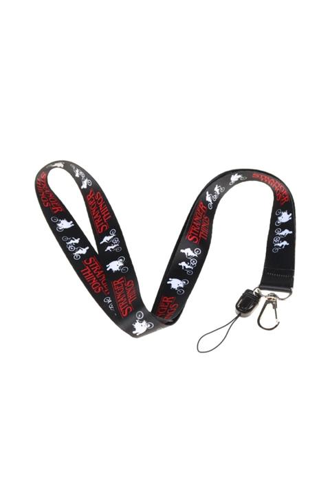 Attach Stranger Things Siyah Boyun Askı Ipi