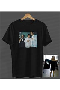 NOVUMUS Unisex Erkek-kadın Müslüm Baba Vintage Klasik Eskitme Fotograf Siyah T-shirt