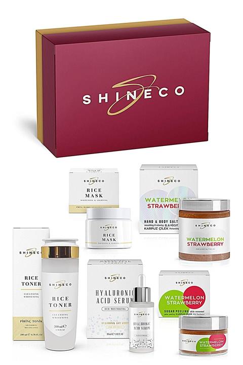 Shineco Cilt Beyazlatıcı, Işıltı & Nemlendirici Etkili Bakım Seti