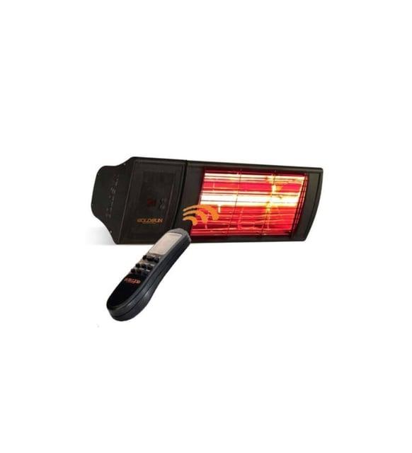 GOLDSUN Supra Plus Gss20p 2000w Uzaktan Kumandalı Su Korumalı Elektrikli Infrared Isıtıcı-siyah