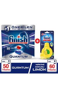 Finish Quantum 50 Tablet Bulaşık Makinesi Deterjanı + Makine Kokusu Limon