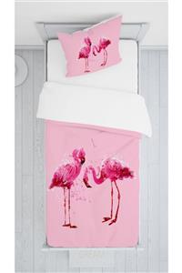 halımarkt Hm-b102 Pembe Flamingo Yatak Örütüsü Takımı