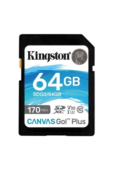 Kingston 64gb Sd Canvas Goplus Hafıza Kartı Sdg3/64gb