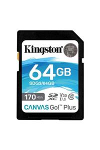 Kingston 64gb Sd Canvas Goplus Hafıza Kartı Sdg3/64gb
