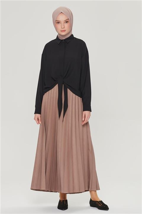 Armine Kadın Vizon Pileli Etek