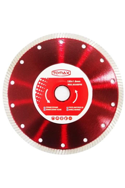 Tomax Seramik Granit Porselen Mermer Kesici 180x1.8 Mm Ince Ve Hassas Kesim Sulu Veya Kuru Kesim