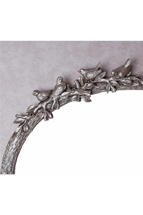 anlar home Selim Kuş Figürlü Gümüş Ayna