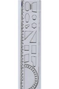 Yıldızlar Yayınları Geometrik Şablon Cetvel 30 Cm