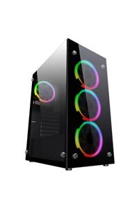 TURBOX Kallinga F8 4x Raınbow Fan USB 3.0 400W ATX Gaming Bilgisayar Kasası