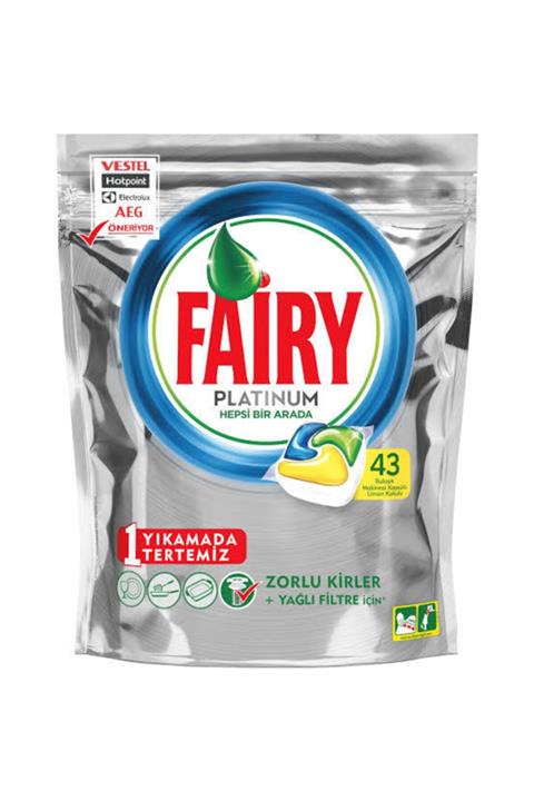 Fairy Platinum Bulaşık Makinesi Deterjanı Kapsülü Limon Kokulu 43 Yıkama
