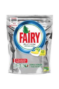 Fairy Platinum Bulaşık Makinesi Deterjanı Kapsülü Limon Kokulu 43 Yıkama