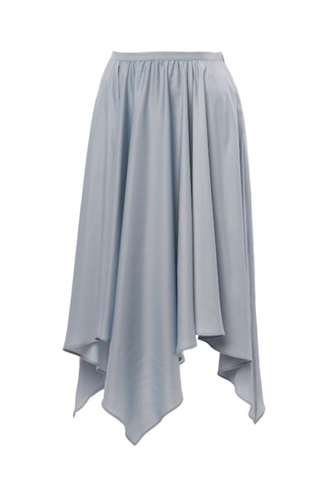 NEWRULES Kadın Asimetrik Saten Etek