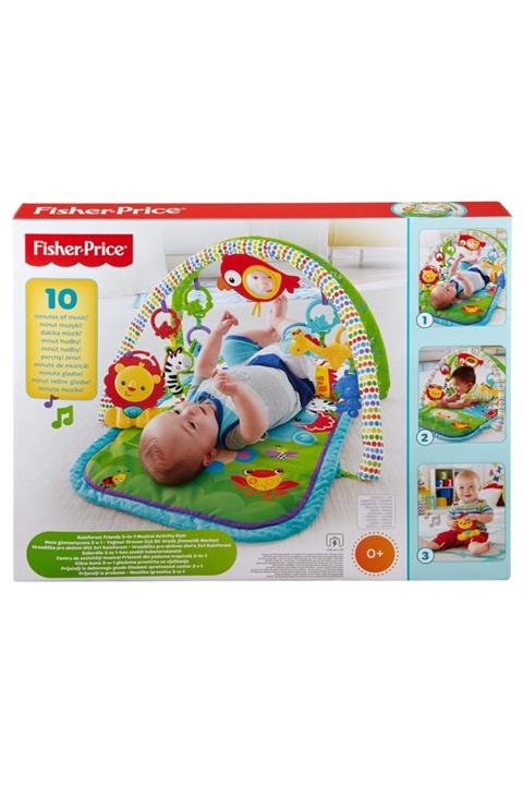 FISHER PRICE Yağmur Ormanı Üçü Bir Arada Müzikli Aslanlı Jimnastik Merkezi Chp85