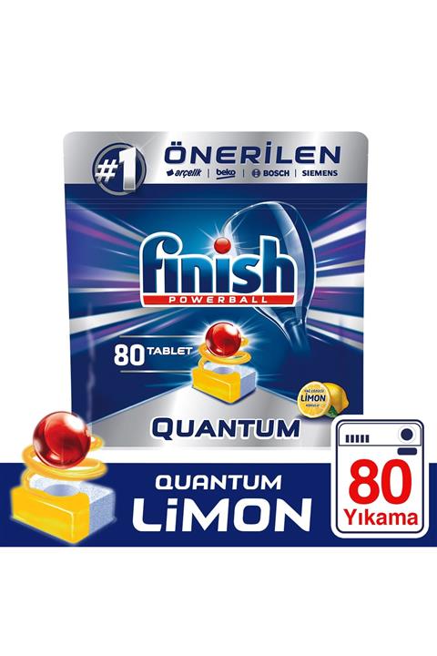 Finish Quantum Bulaşık Makinesi Deterjanı 80 Tablet Limon
