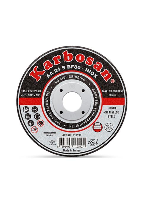 KARBOSAN 115x1.0x22.23 Inox Paslanmaz Çelik Ince Kesme Diski 910380