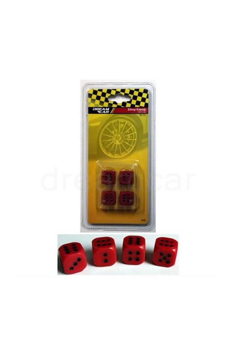 Dreamcar Kırmızı Zar Sibop Kapağı 4'lü Set 8010105