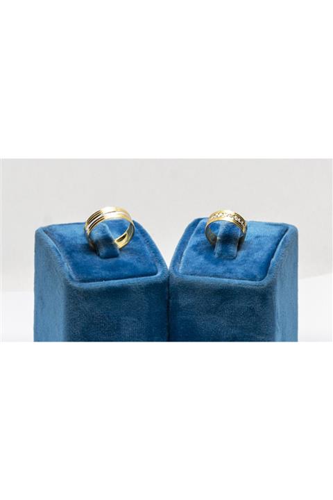 Saray Altın Çift Alyans Yüzük