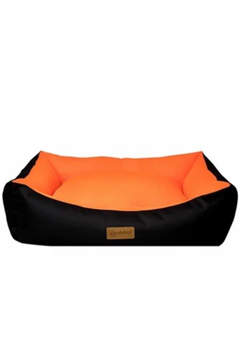 Dubex Dondurma Köpek Yatağı 95x70x22cm (siyah/turuncu) Xlarge