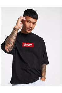 Ghedto Unisex Siyah Box Oversize Tshirt