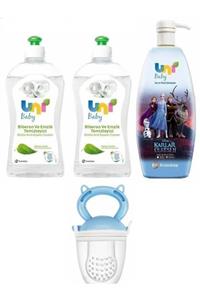 Uni Baby Karlar Ülkesi Frozen Şampuan 700 Ml+biberon Temizleyici 500 Ml*2+meyve Süzgeci Mavi