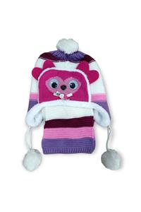 Fink kids Kalp Yüzlü Peluş Bere Ve Atkı